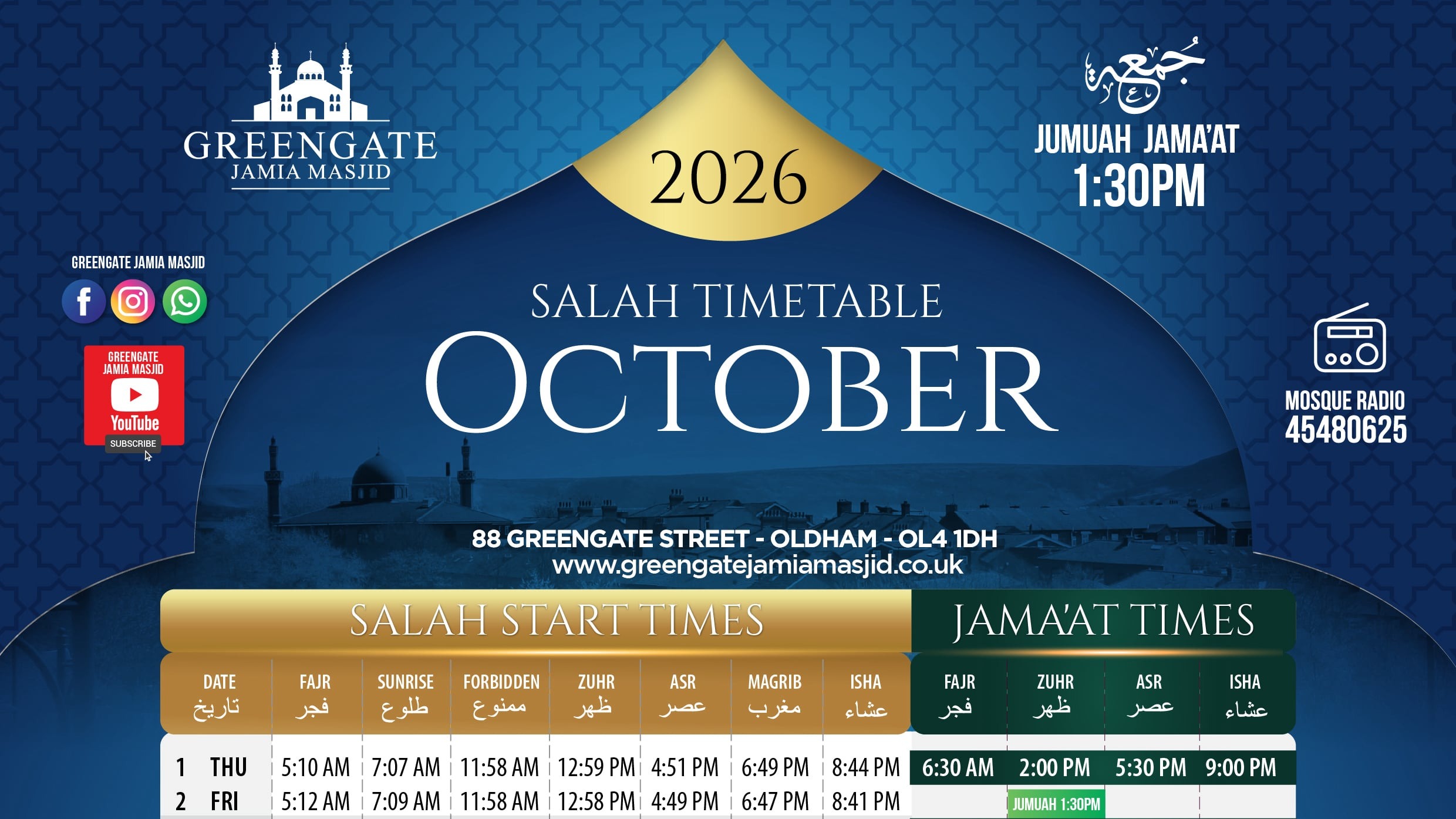 Timetable